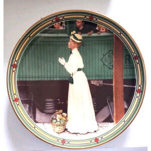 "A Mother’s Welcome" Decorative Plate by Norman Rockwell with Certificate & Box